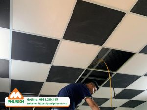 Trần thả chống nóng họa tiết caro