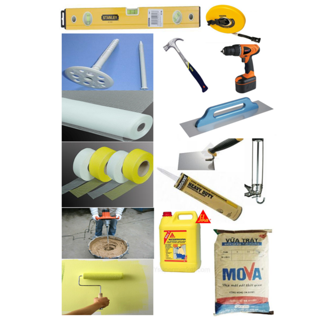 Dụng cụ cần chuẩn bị để thi công